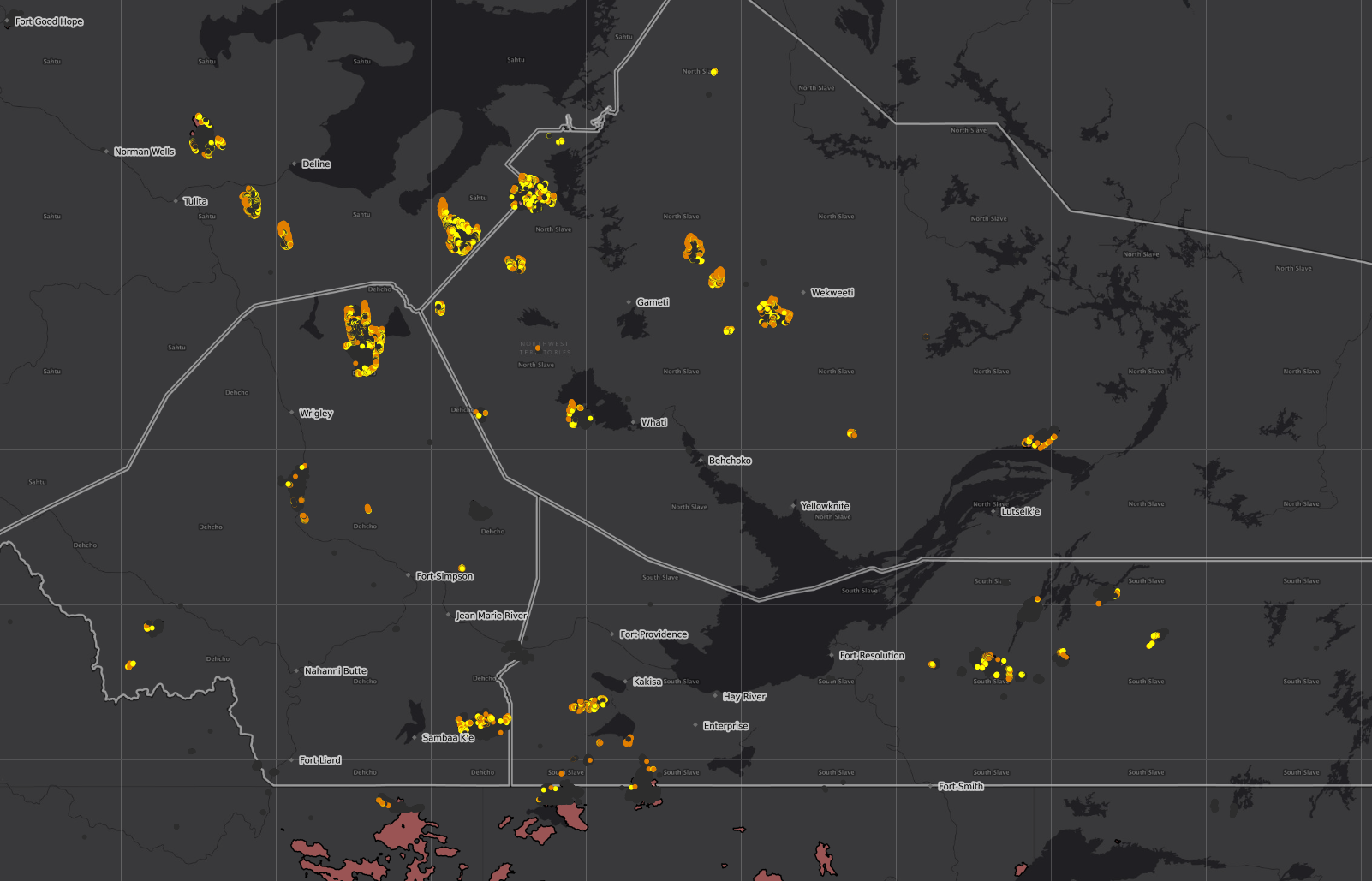 NWT Overnight Activity Map