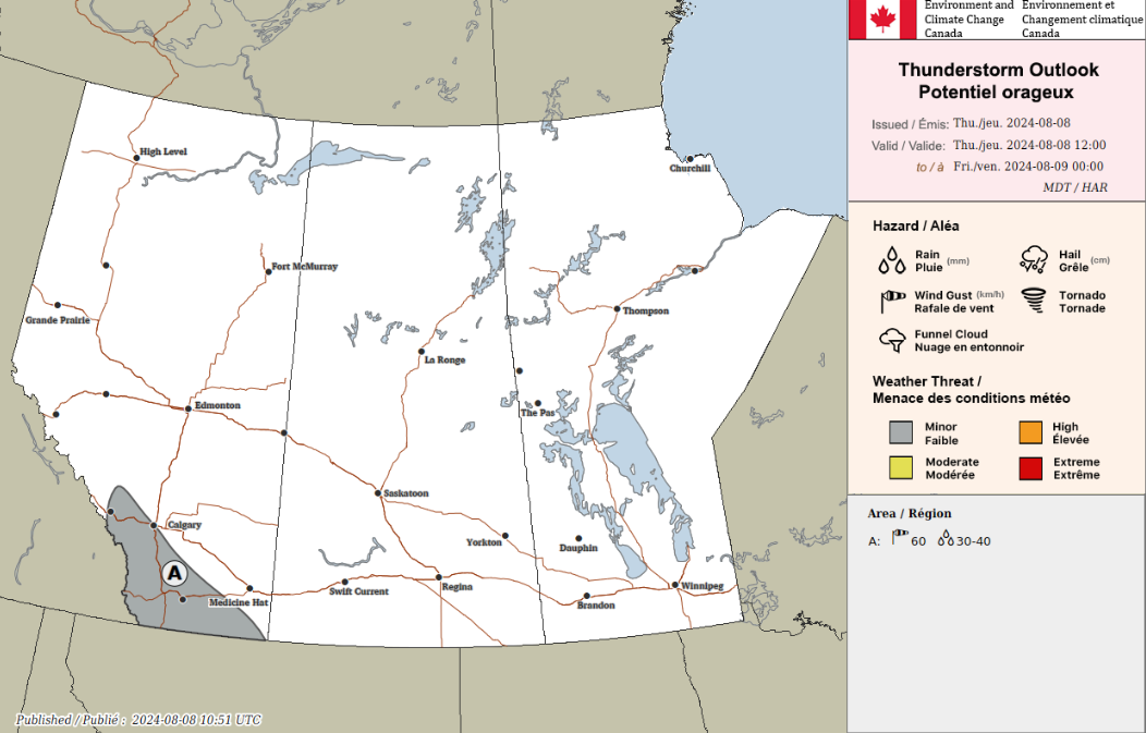 Thunderstorm Outlook Alberta