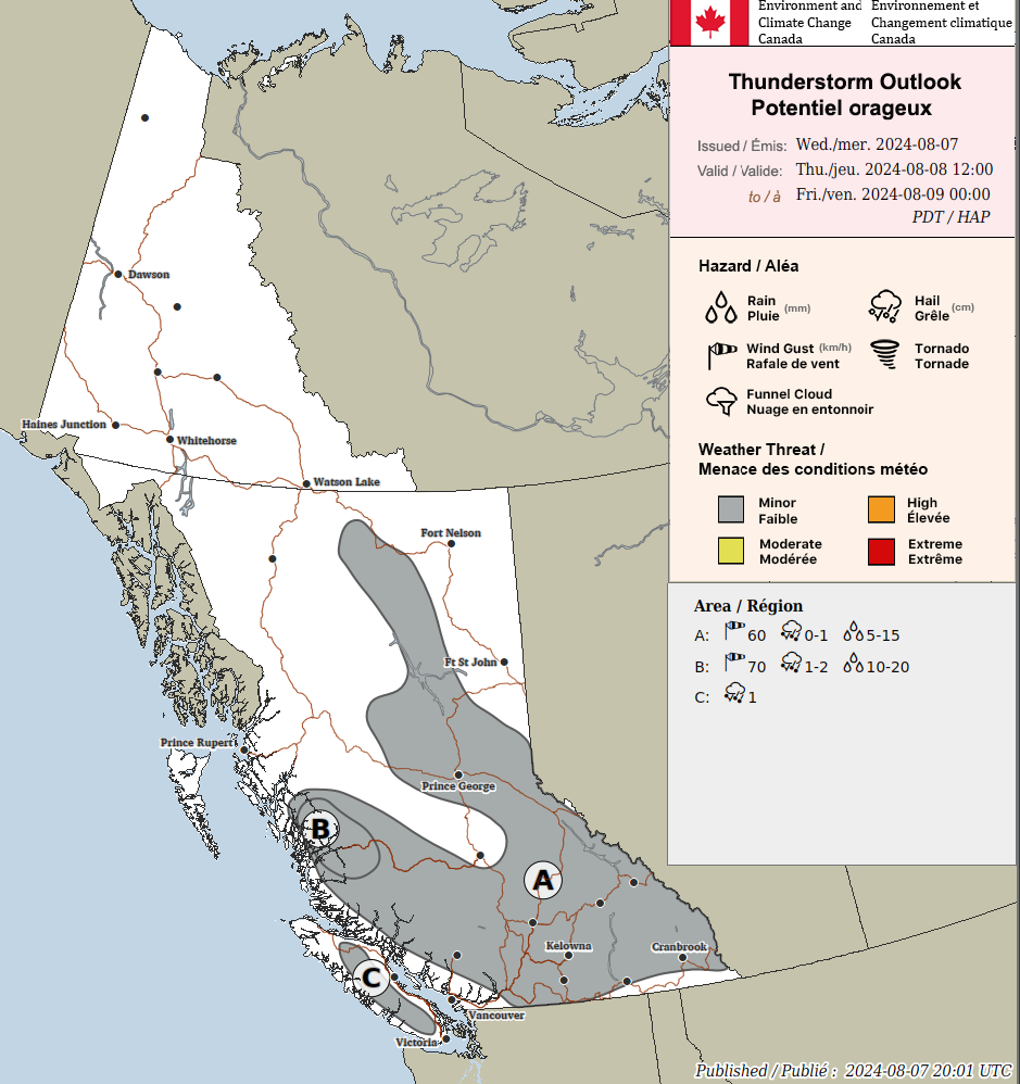 Thunderstorm Outlook British Columbia